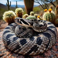 Fototapeta premium snake in the grass