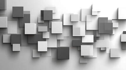 Obraz premium Abstract Grey and White Square Block Design