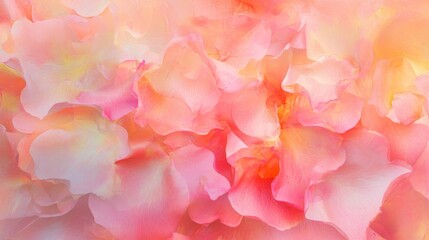 Dreamy Floral Motion Blur - Close-up of Delicate Rose Petals in Soft Focus Under Golden Hour Light in Lush Garden Setting