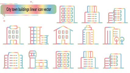 abstract design vector City noice and collection icon sets