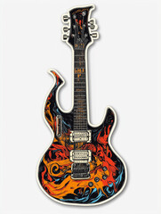 Naklejka premium Music Amp with Urban Art: Street-Inspired Edgy Graphics