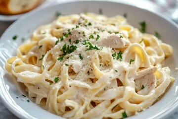 Creamy Chicken Fettuccine Pasta Dish