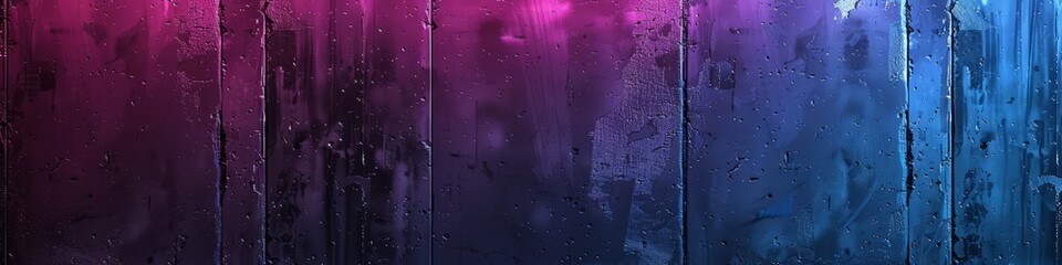 Cement wall with neon light on dark background