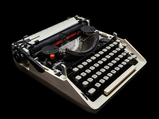 An antique typewriter. Elegance and style. How much labor was put into the production of such beautiful everyday objects.