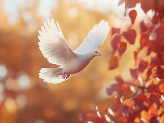 White Dove Flying
