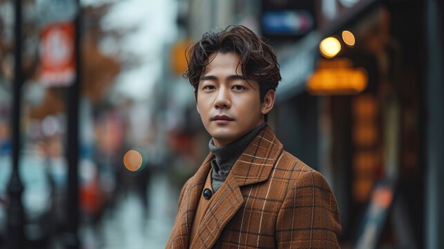 An 18-year-old guy from China, looking elegant and stylish, in a fascinating photo
