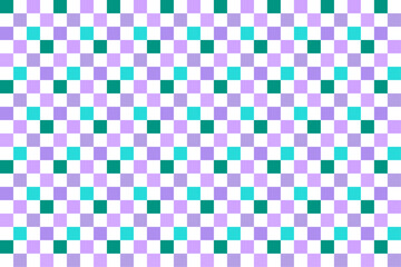 カラフルな市松模様の壁紙、和柄壁紙、パターン、7色、紫、緑