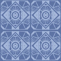 Textured seamless pattern with geometrical elements. Vector.