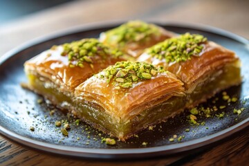 Golden Baklava with Pistachios - A Sweet Treat