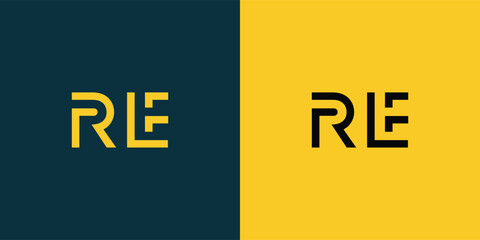 RE abstract  minimalist letters Logo Monogram. It is a minimalist logo, this logo is made by combining two letters