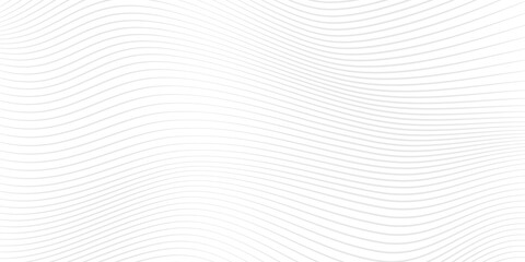 Abstract wavy lines background. Gray curve stripes on white. Monochrome texture. Modern simple minimalist design for cover, web, package