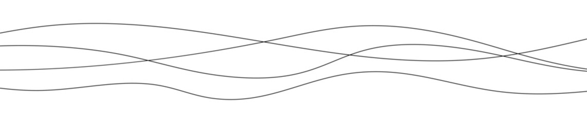 Thin curved wavy lines