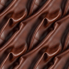 Fototapeta premium Seamless leather texture pattern in rich brown tones for elegant design applications