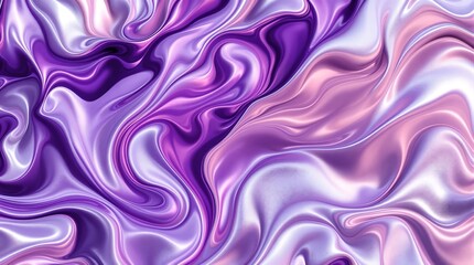 Fototapeta premium Abstract 3D Render of Purple and Silver Swirling Patterns
