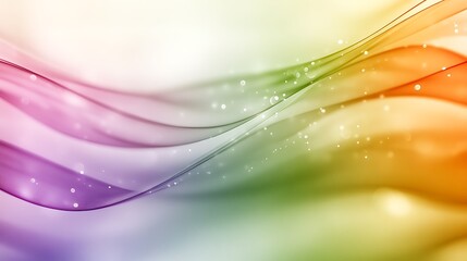 Obraz premium Abstract Colorful Waves Flowing Smoothly With Glowing Particles