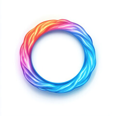 vibrant circular design featuring flowing colors of pink, orange, and blue, creating dynamic and modern look
