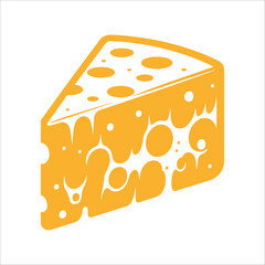 Cheese Flat Icon. Pixel Perfect. For Mobile and Web.