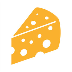 Cheese Flat Icon. Pixel Perfect. For Mobile and Web.