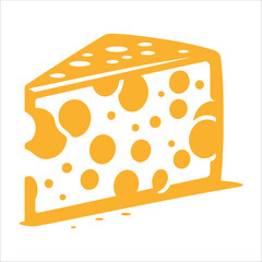 Cheese Flat Icon. Pixel Perfect. For Mobile and Web.