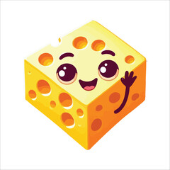 Cheese Flat Icon. Pixel Perfect. For Mobile and Web.