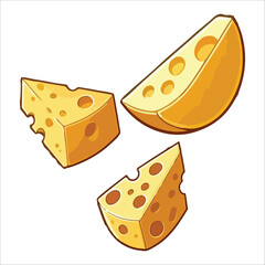 Cheese Flat Icon. Pixel Perfect. For Mobile and Web.