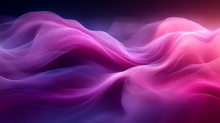 Obraz premium Abstract Purple and Pink Wave Forms Landscape
