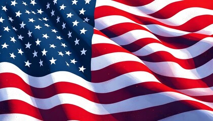 Stars and Stripes: A Close-Up View of the American Flag