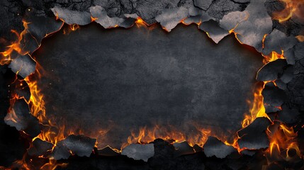 Burn paper corners, holes and borders, burnt page with smoldering fire on charred uneven edges, parchment sheets in flame. Burned frames isolated on transparent background. Realistic 3d vector set