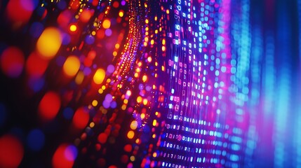 Obraz premium Abstract blurred colorful lights forming a smooth bokeh effect background