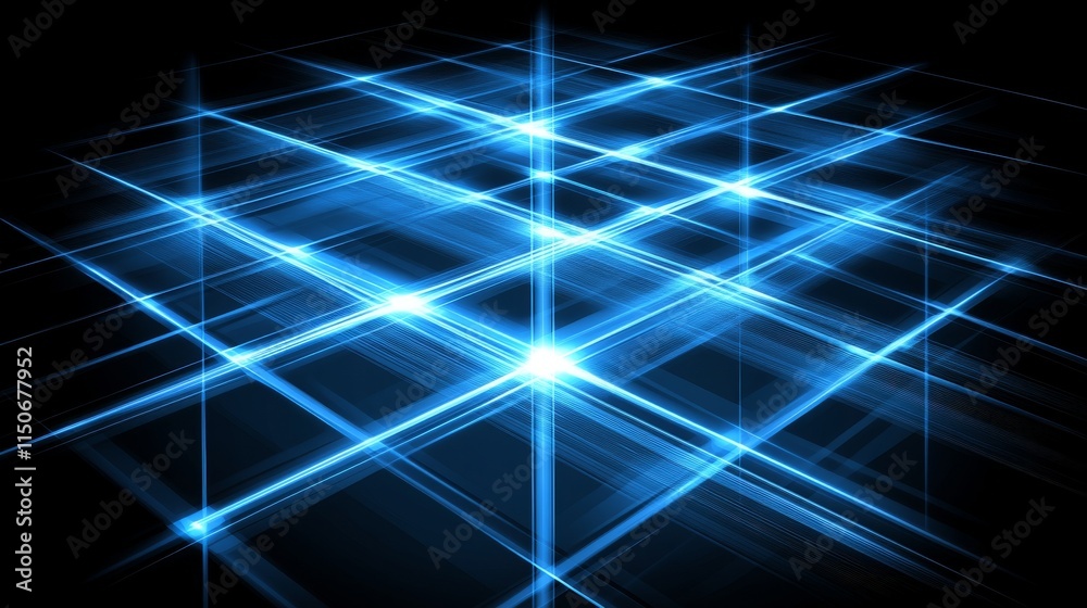 Poster a 3d depiction of a scientific technology data binary code network, representing the intricate conne