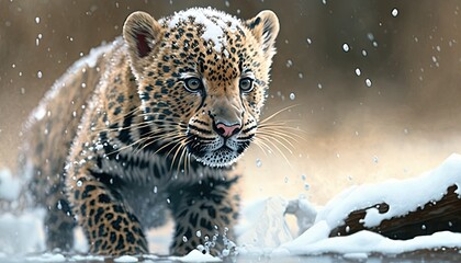 animals in the snow