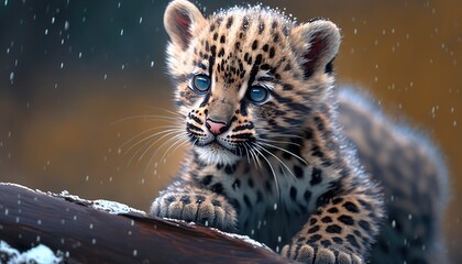Fototapeta premium animals in the snow