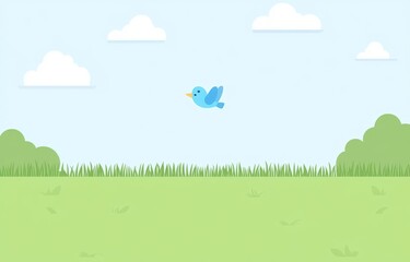 Freedom and hope are conveyed in a surreal digital artwork featuring a fantastical bird in flight against the sky.