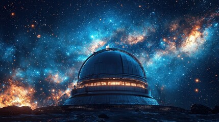 Stunning Observatory Beneath a Cosmic Night Sky Full of Stars