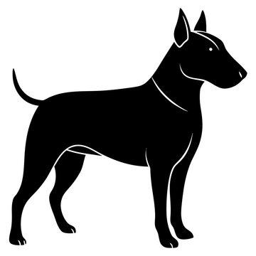 recommend clip art: Bull Terrier Silhouette vector illustration