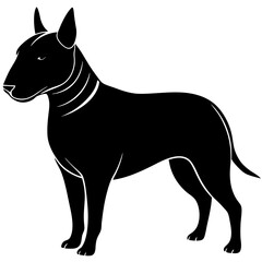 Bull Terrier Silhouette vector illustration