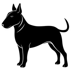 Bull Terrier Silhouette vector illustration