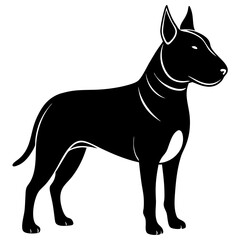 Bull Terrier Silhouette vector illustration