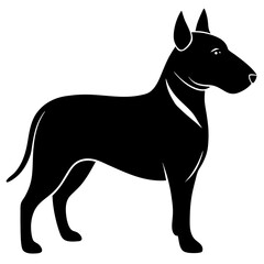 Bull Terrier Silhouette vector illustration