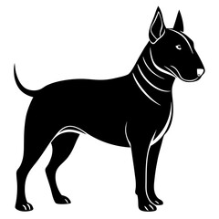 Bull Terrier Silhouette vector illustration