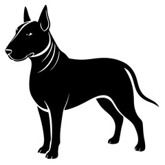 Bull Terrier Silhouette vector illustration