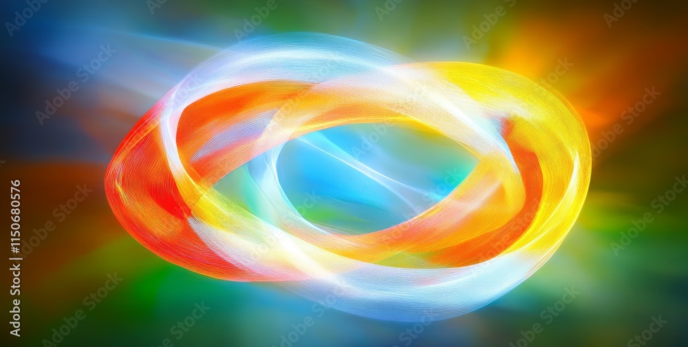 Poster modern 3d mesh pattern featuring an abstract wave of digital weave lines that connect network points