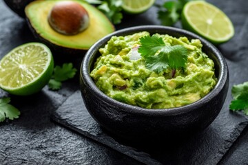 Fresh Guacamole with Lime and Avocado