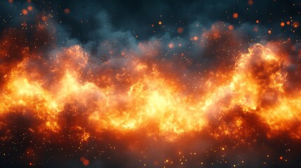 Obraz premium Abstract fiery patterns showcasing intense flames in constant vivid motion picture