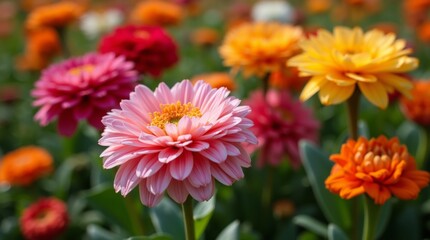 Obraz premium garden flowers in full bloom