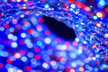 An abstract art creation that embodies 5G speed as a powerful force propelling digital data. The central figure of a user is enveloped in dynamic imagery.