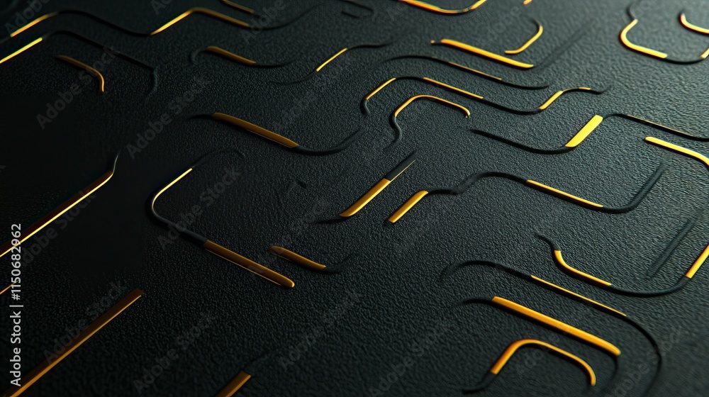 Poster the structure is composed of futuristic network lines, featuring a green and yellow computing theme 