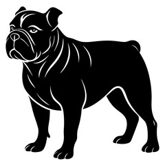 Obraz premium Bulldog Silhouette vector illustration
