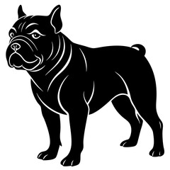 Bulldog Silhouette vector illustration