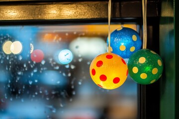 A dynamic and imaginative digital artwork with vibrant, glowing spheres, resulting in a modern and strikingly lively atmosphere.